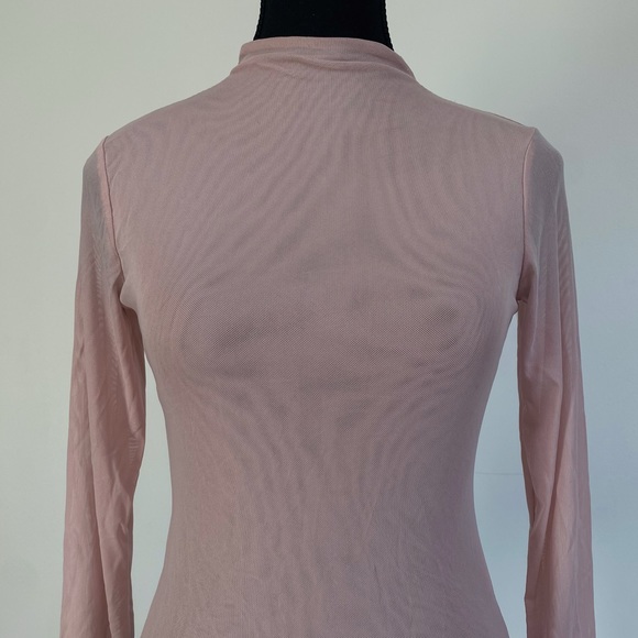 Bubblegum Pink Mesh Bodysuit - Picture 2 of 9